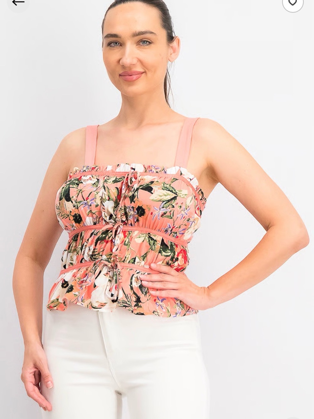 INC Women Ruched Top, Regal Floral Size M